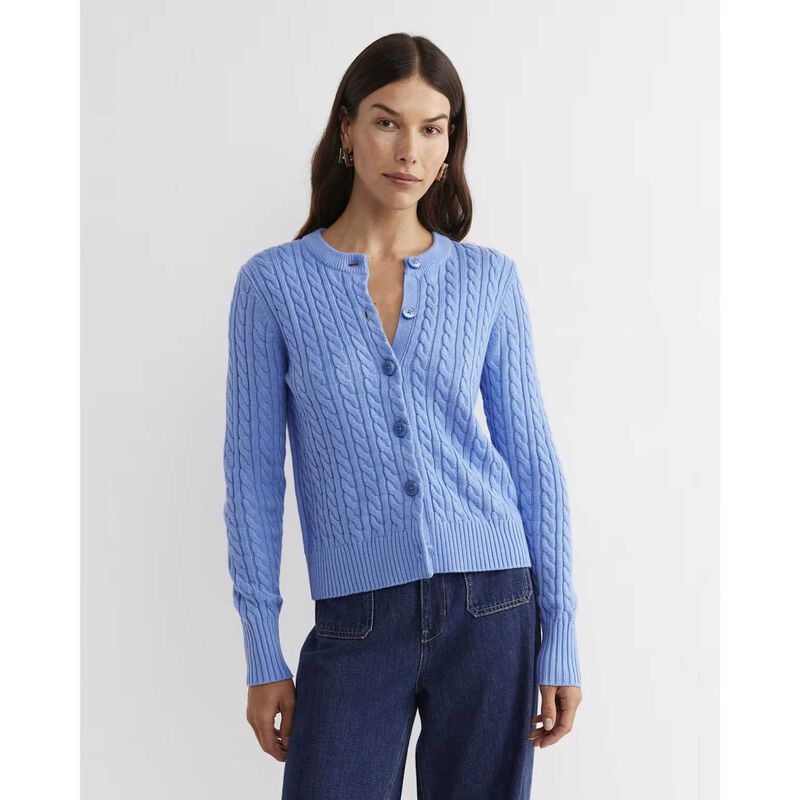 Sportscraft Cable Merino Cotton Cardigan image number 2